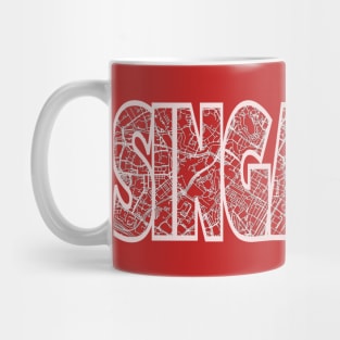 Singapore Street Map Mug